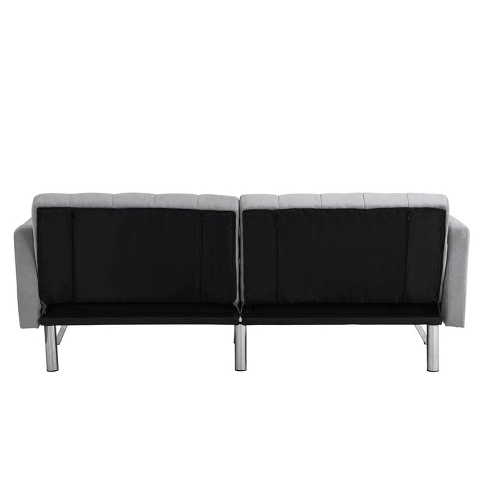 Futon Sofa Bed Convertible Folding Lounge Couch, Armrests