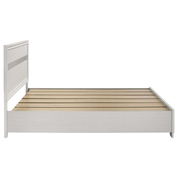 California King Storage Platform Bed With 2 Drawer - White