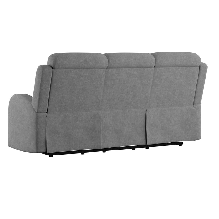 Harvey - Power Sofa With 2 Power Headrest - Mottled Gray