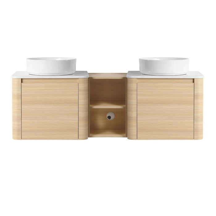 Mounted Bathroom Vanity With Art Sink, 1 Storage Shelf, Soft Close Door