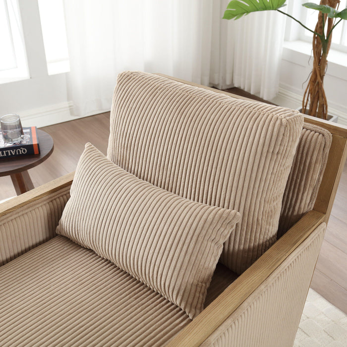 Comfy Accent Barrel Chair, 360 Degree Swivel