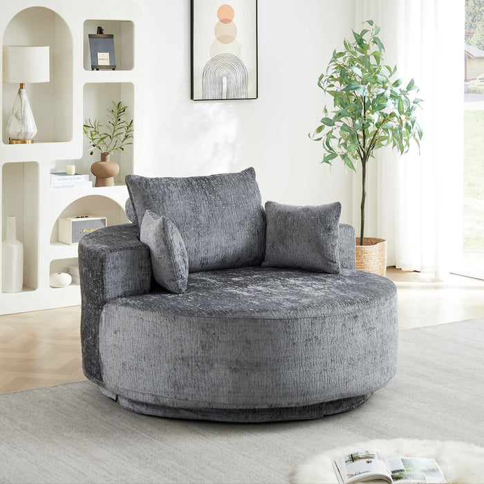 Swivel Chair With Rotating Base For Living Room