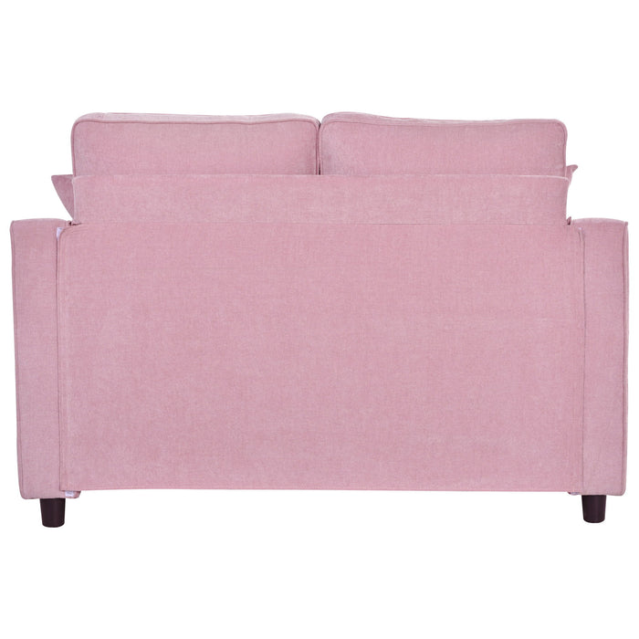 Modern Chaise Lounge Upholstered Sofa Couch With Tufted Seat And Detachable Pillows For Living Room