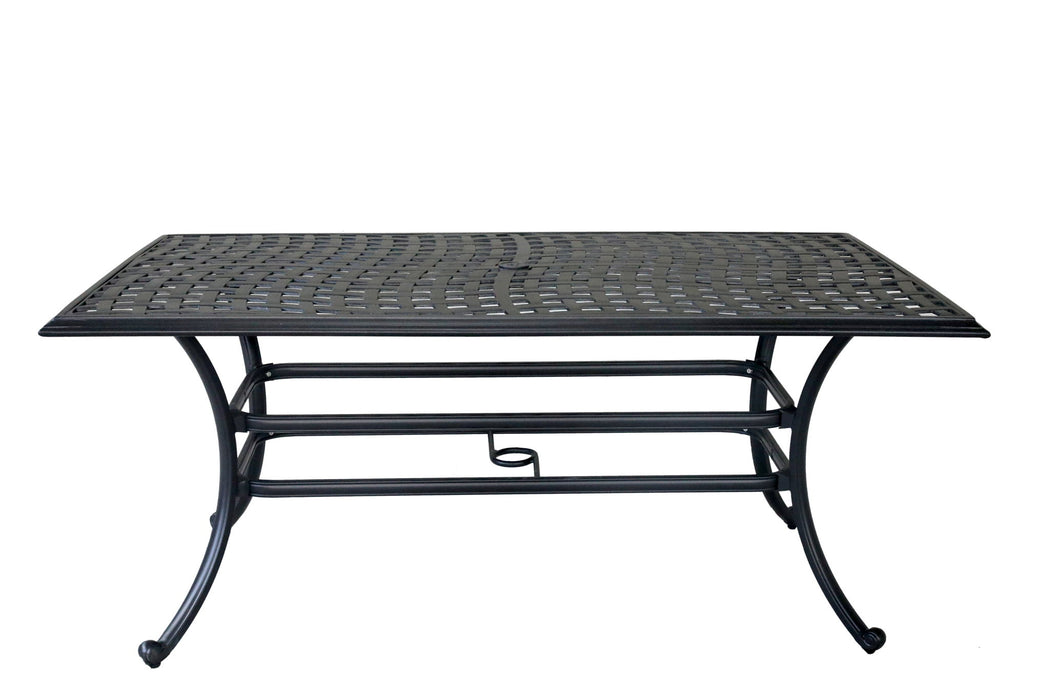 Rectangular Aluminum Dining Set With Cushions