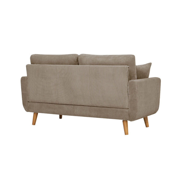 Upholstered Loveseat With Arms And Pillows