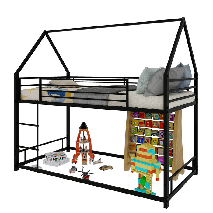 Bunk Bed With Safety Guardrails, No Box Spring Needed