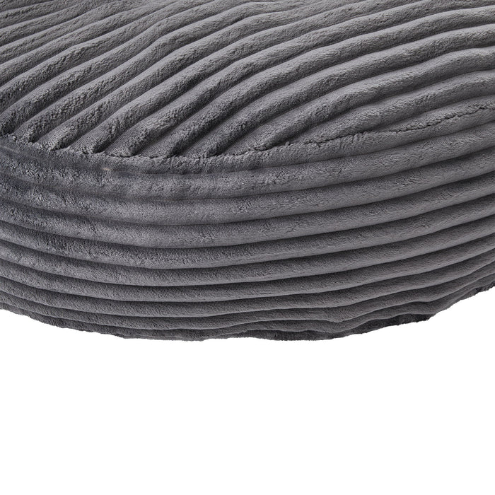 Oversized Bean Bag Chair With 3 Pillows & Armrest - Dark Gray