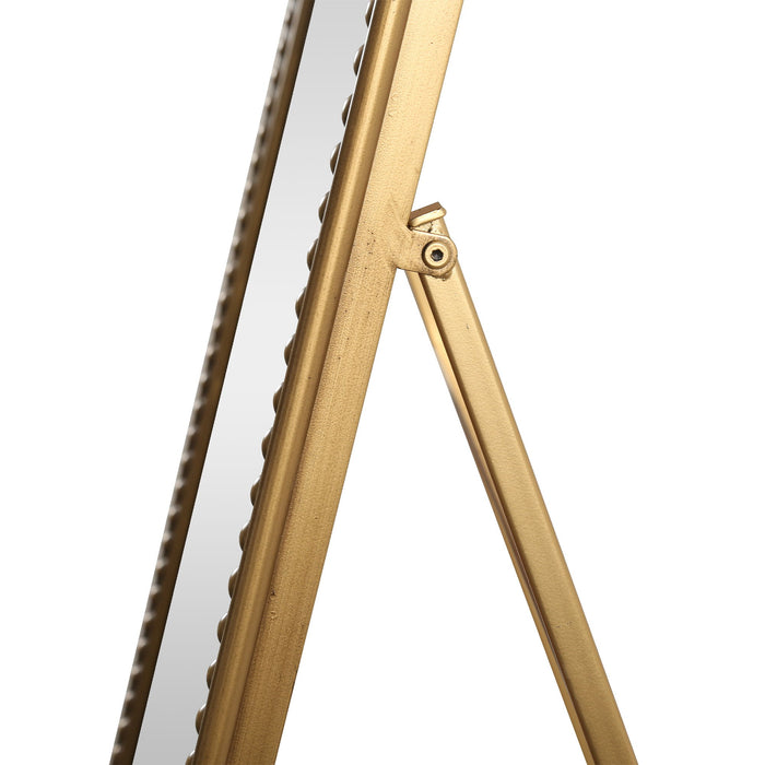 Full Length Mirror With Stand, Floor Standing Dressing For Bedroom - Antique Gold