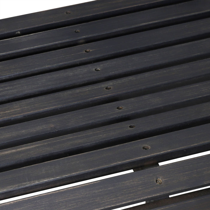 Alejandro - Acacia Wood Porch Swing With Slat Panel Seating