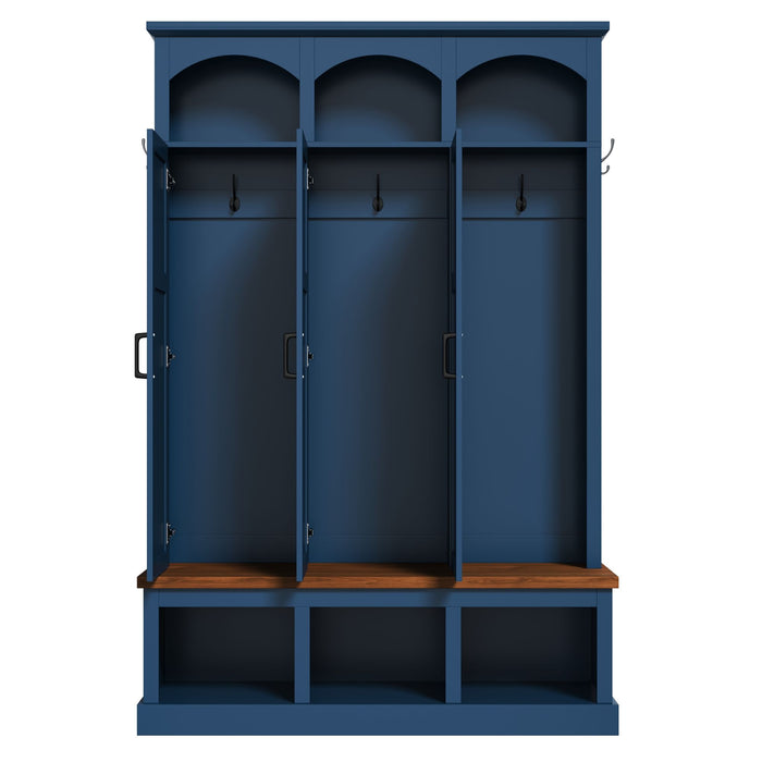 Classic Arched Design Hall Tree With 3 Hidden Storage