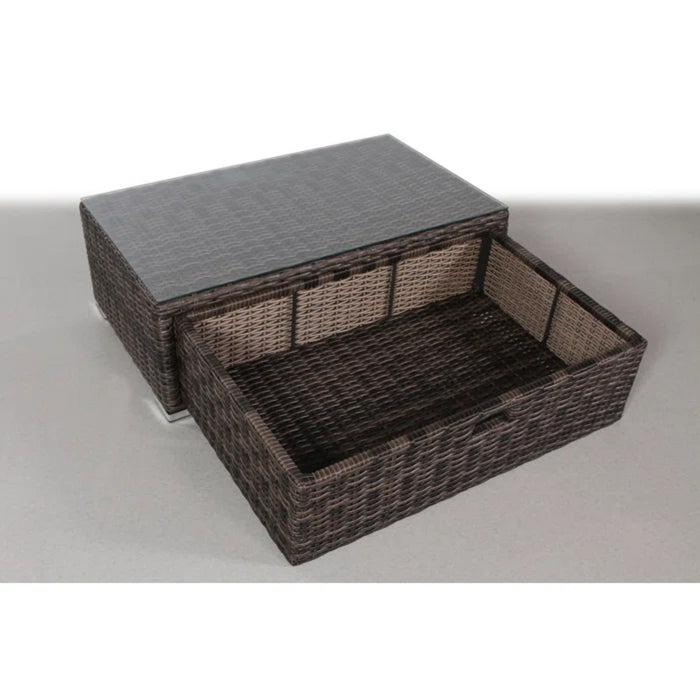 Modern Patio Rattan Sectional Set With Cushions