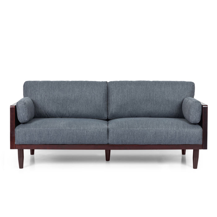 Mid - Century 3 Seater Sofa With Pillow Cushions