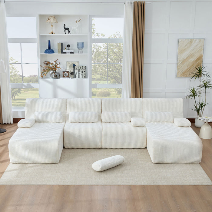 Oversized Sectional Sofa, Living Room Seating With Modular Design