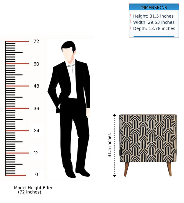 Edessa Bone Inlay Cabinet