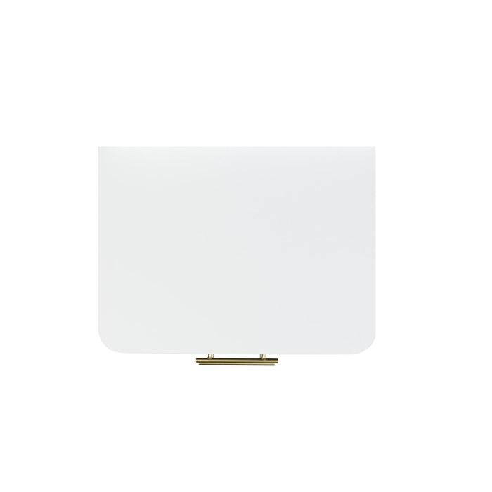 Clayten - Nightstand - Espresso / White Marble