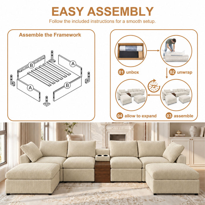Modular Cloud Couch With Storage Console