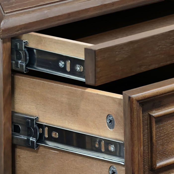 Farmhouse Nightstand With 4 Drawers