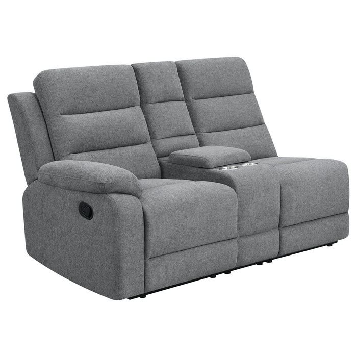 Aaron - 3 Piece Upholstered Sectional - Smoke