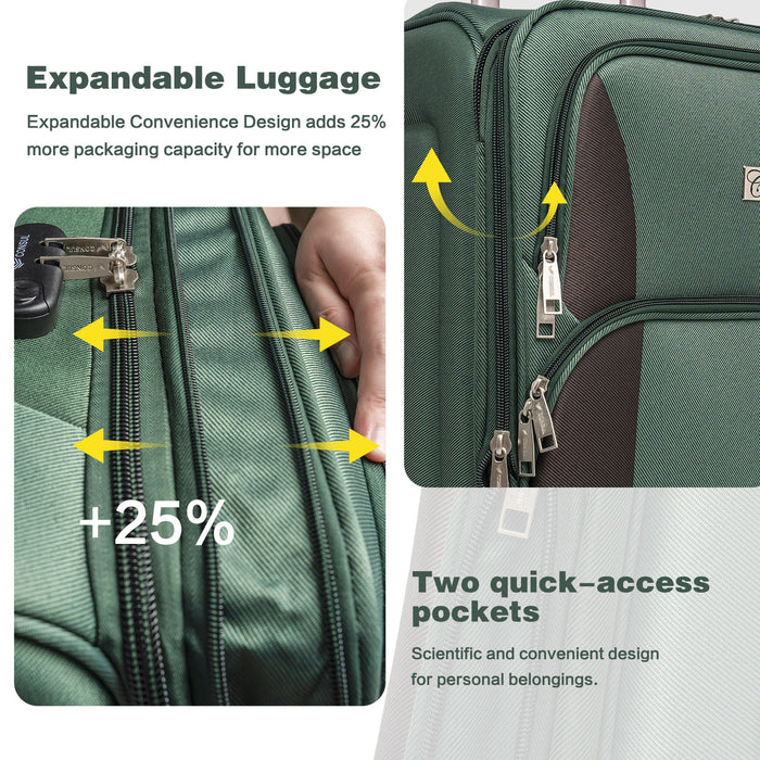 4 Piece Set Softshell Luggage