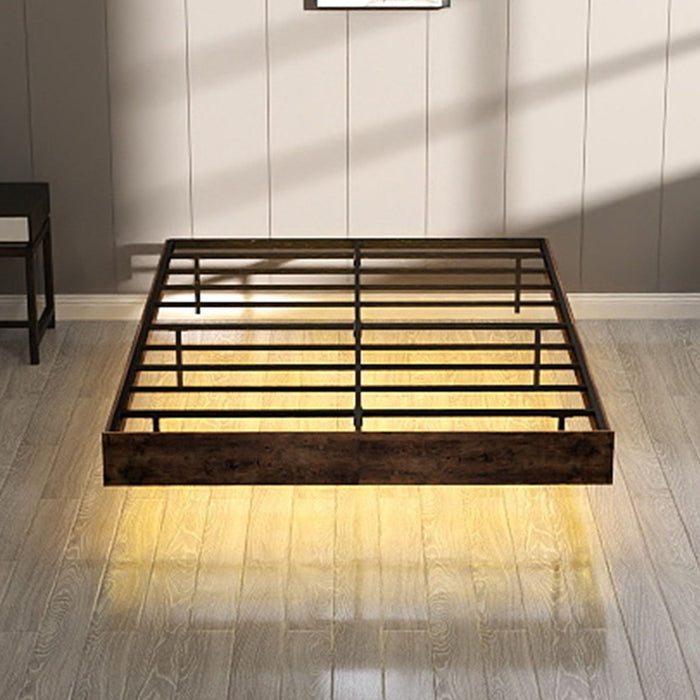Platform Floating Bed Frame With RGB LED Lights