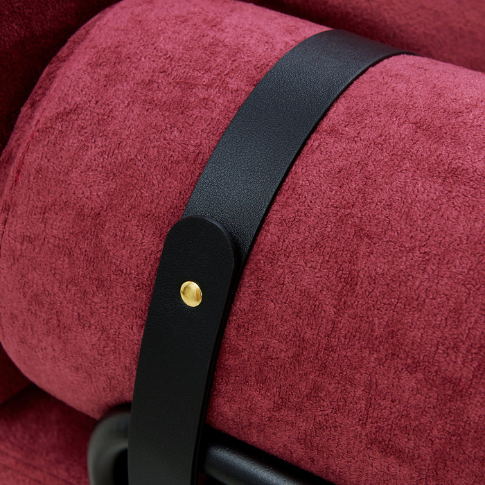 Modern Loveseat Sofa 2 Seater With USB Ports, Cylindrical Armrests