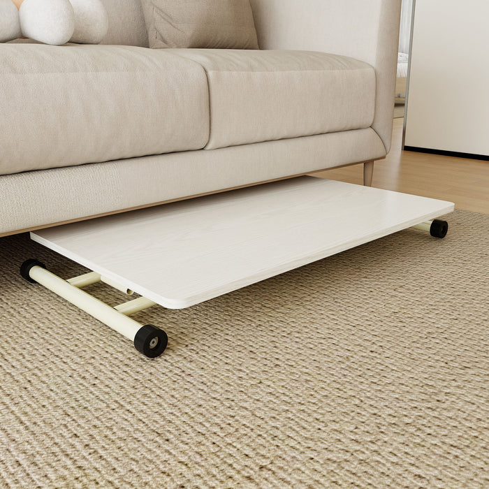 Adjustable Standing Table, Indoor & Outdoor Use, Portable With Adjustable Height - Off White / White