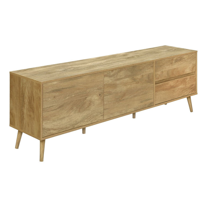 TV Stand Console With Storage Drawers And Cabinets - Walnut