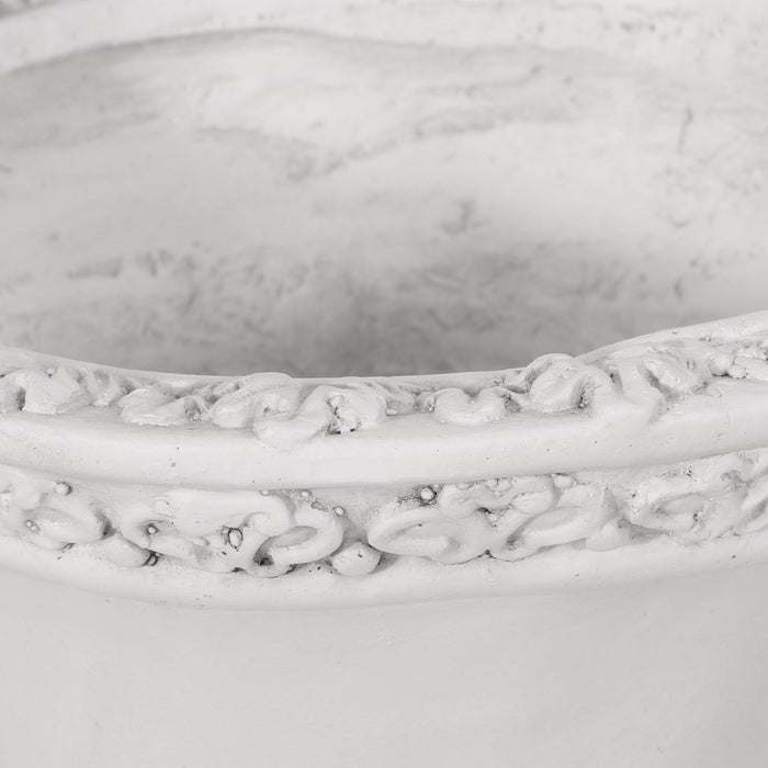 Roman Style Garden Urn Planter - Antique White