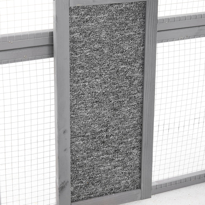 Outdoor Cat House, Diy Cat Enclosure Catio With Double Enter Doors