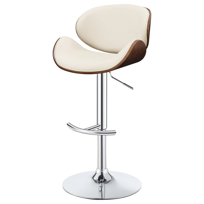Adjustable Bar Stool With Upholstery - Ivory