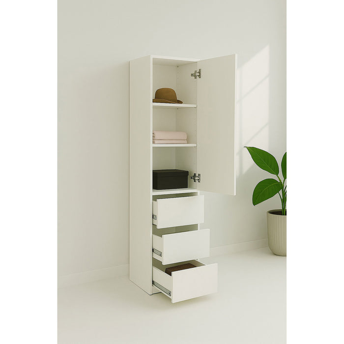 Elise - Modular Closet System With Mirror For Custom Storage Solutions - White