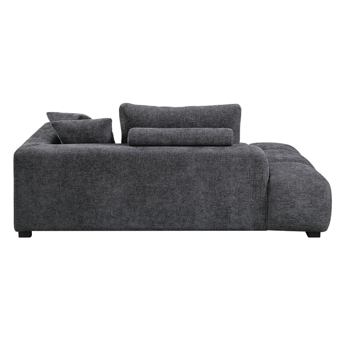 Chosen - Sectional Sofa With Toss Pillows With 2 Chaises With Ottoman - Gray