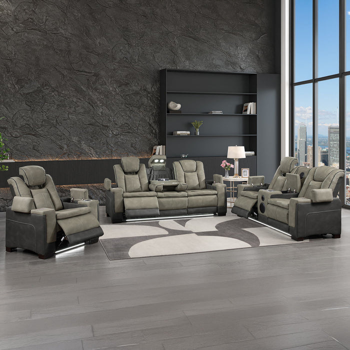 Bruno - Power Reclining Living Room Set With LED Lighting