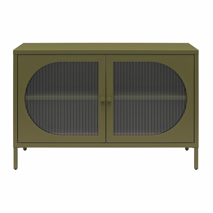 Luna - Wide 2 Door Accent Cabinet - Olive Green