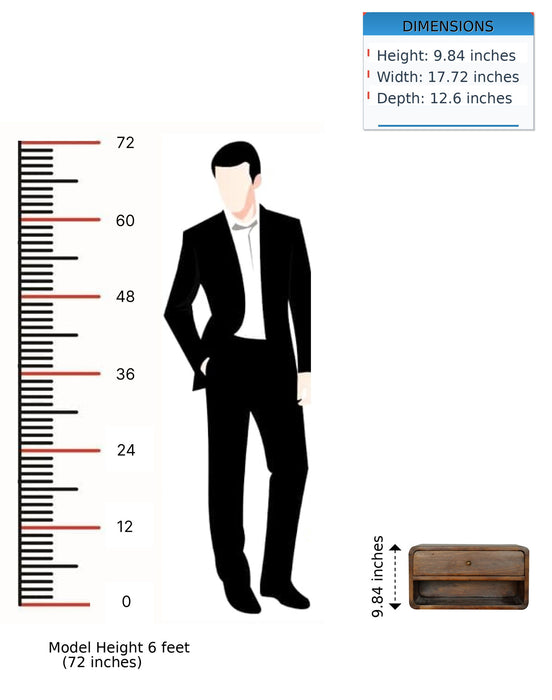 Curve Upper Slot Floating Nightstand