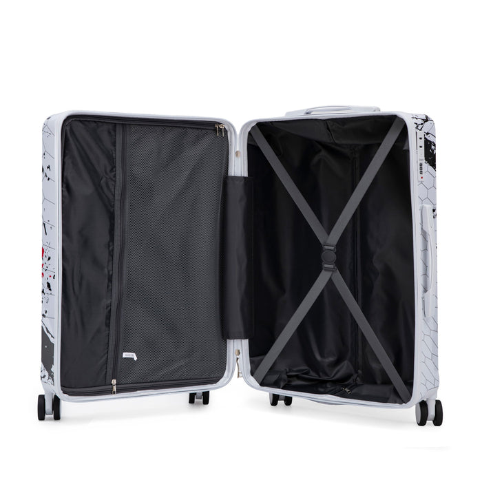 Luggage With Combination Lock, Lightweight Carry-On Suitcase
