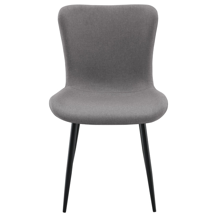 Grant - Upholstered Dining Side Chair (Set of 2) - Warm Gray