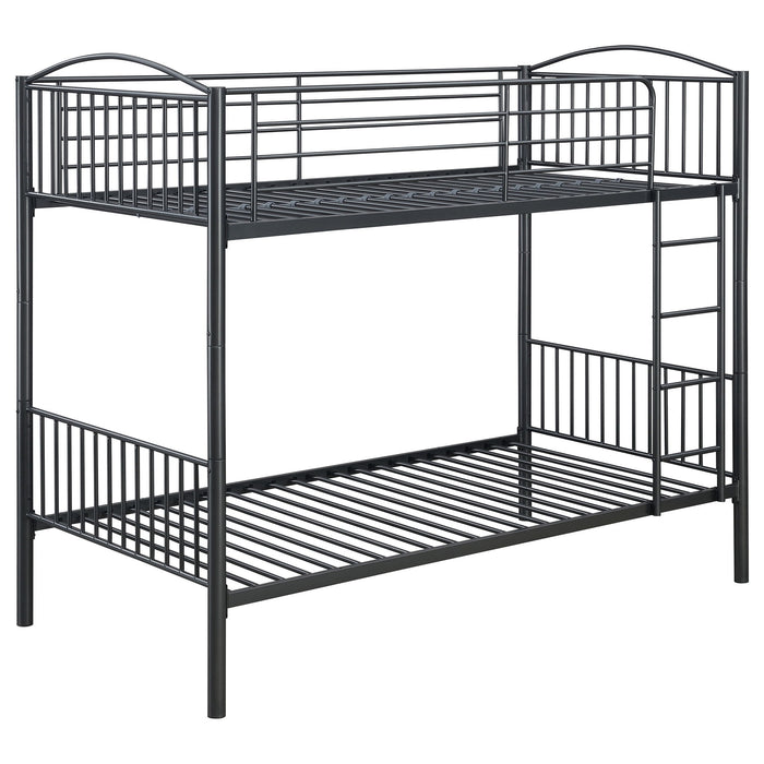 Anson - Twin Over Twin Bunk Bed And - Gunmetal