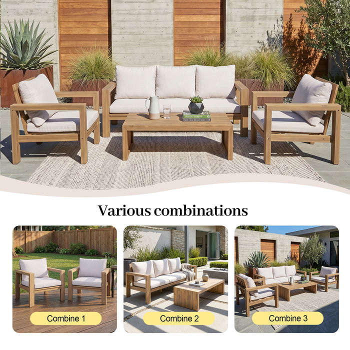 4 Piece Patio Sofa Set