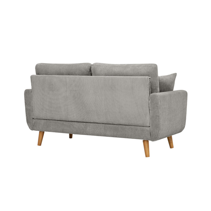 Upholstered Loveseat With Arms And Pillows