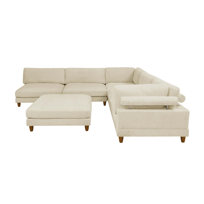 Modern Modular Sectional With Adjustable Back Support