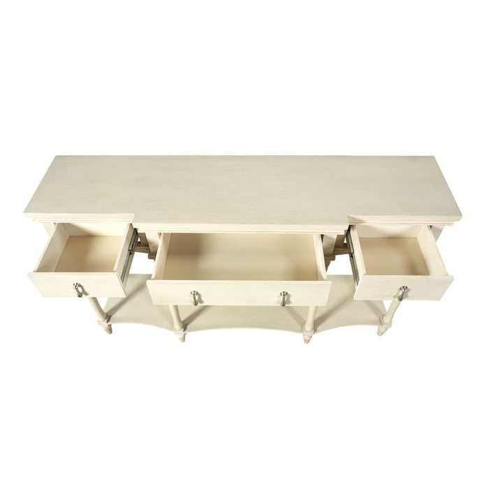 Retro Console Table With 3 Soft Close Drawers