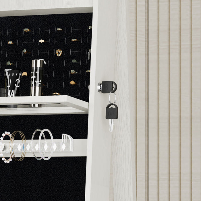 Swivel Jewelry Cabinet With Full Length Mirror