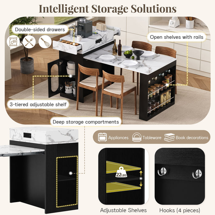 Extendable Dining Table With Folding Top