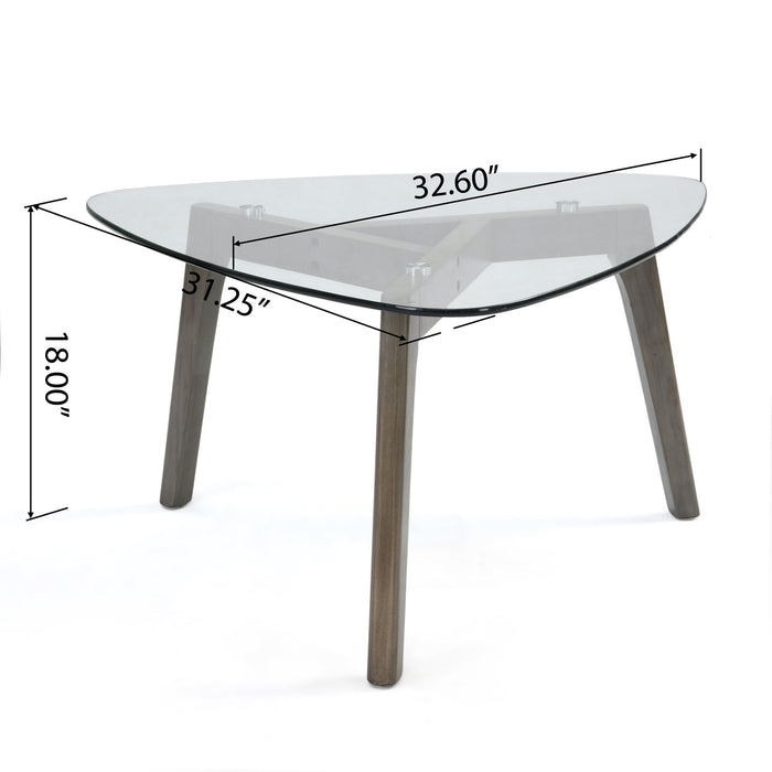Modern Coffee Table With Wood Construction And Compact Design