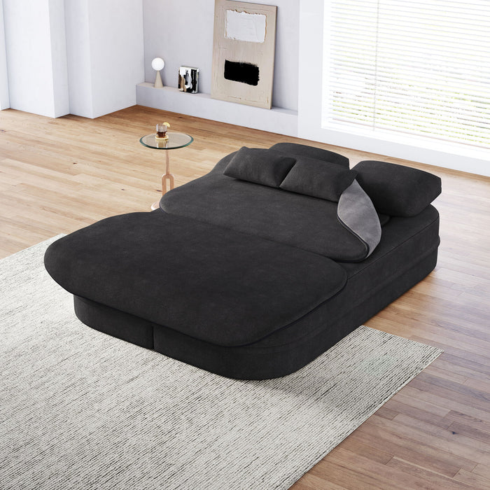 2 In 1 Foldable Sofa Bed With Multi Functional Blanket, Floor Lounge Sofa