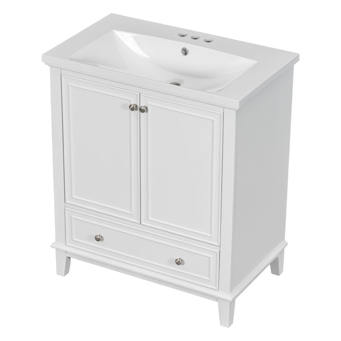 Modern Bathroom Vanity With Sink Combo, Multi Functional Cabinet With Doors And Drawer