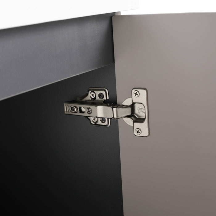 Contemporary Freestanding Bathroom Vanity With Resin Sink & Soft-Close Cabinet Doors