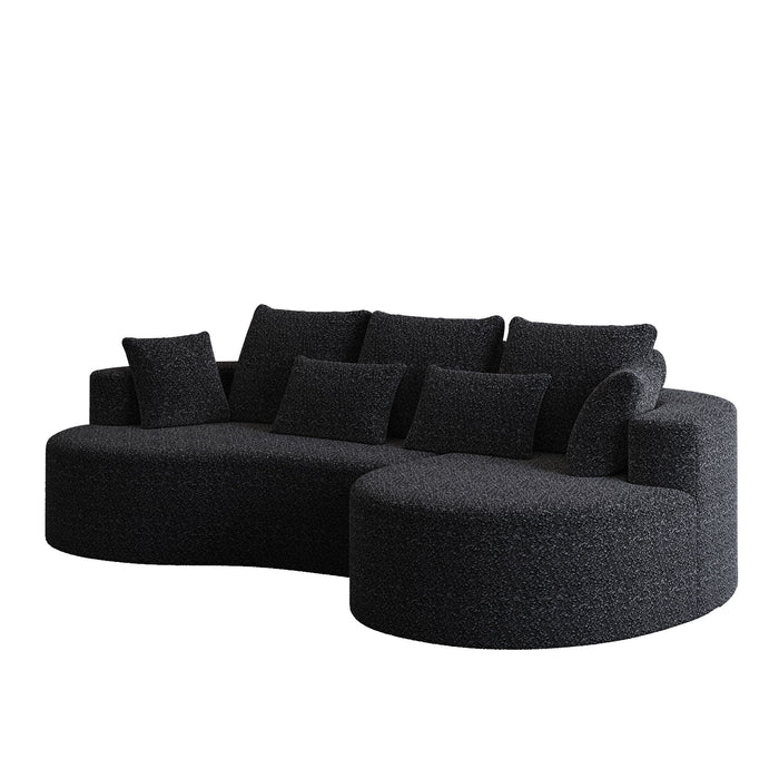 Curved Oversized Sectional Sofa With Extra Deep Seat