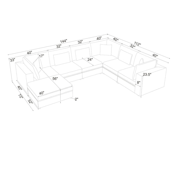 Upholstered Modular Sectional & Custom Configuration